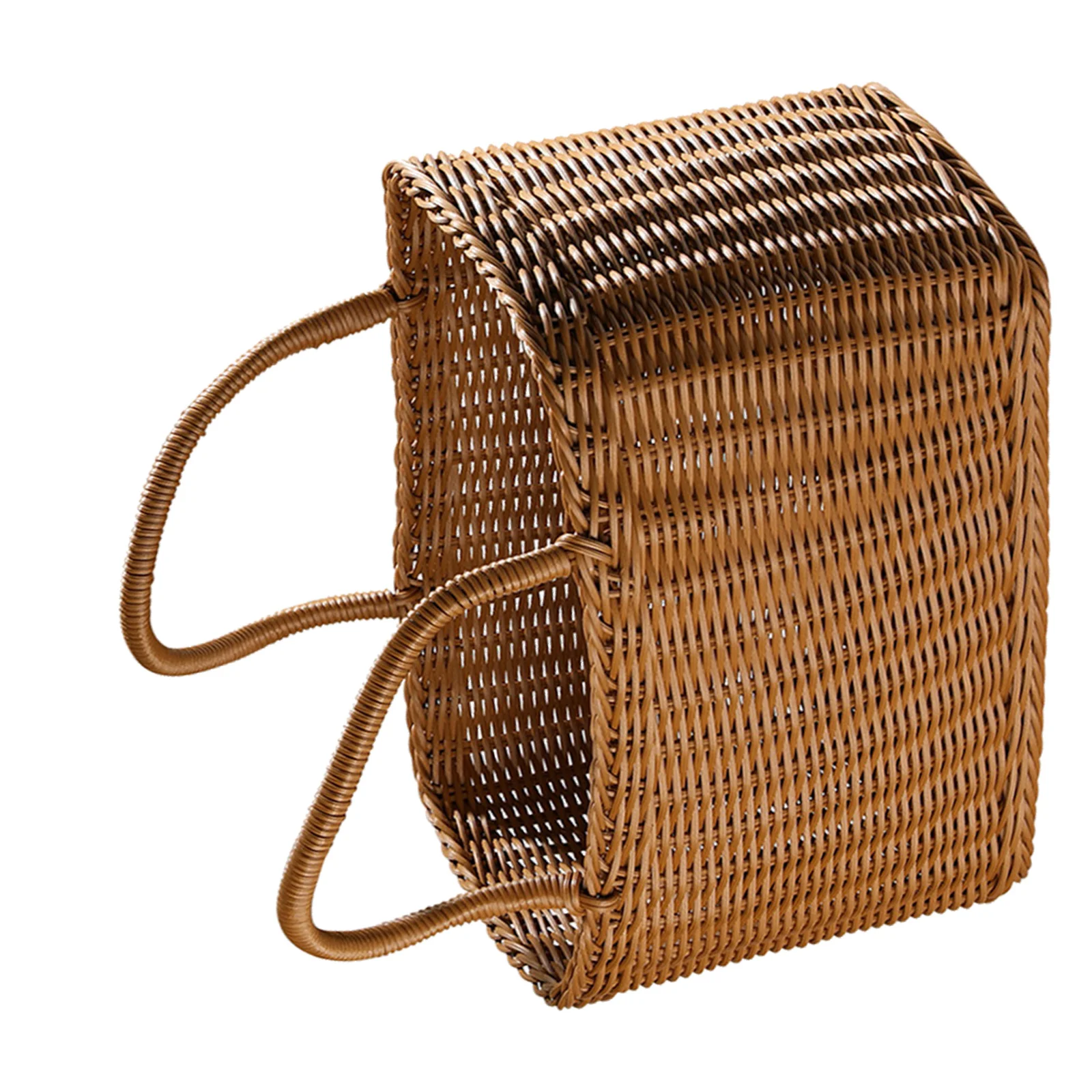 

1Pcs Woven Basket Pastoral Flower Basket Decorative Storage Organizer for Home Garden Gift Packing Fruit Snacks Wedding Display