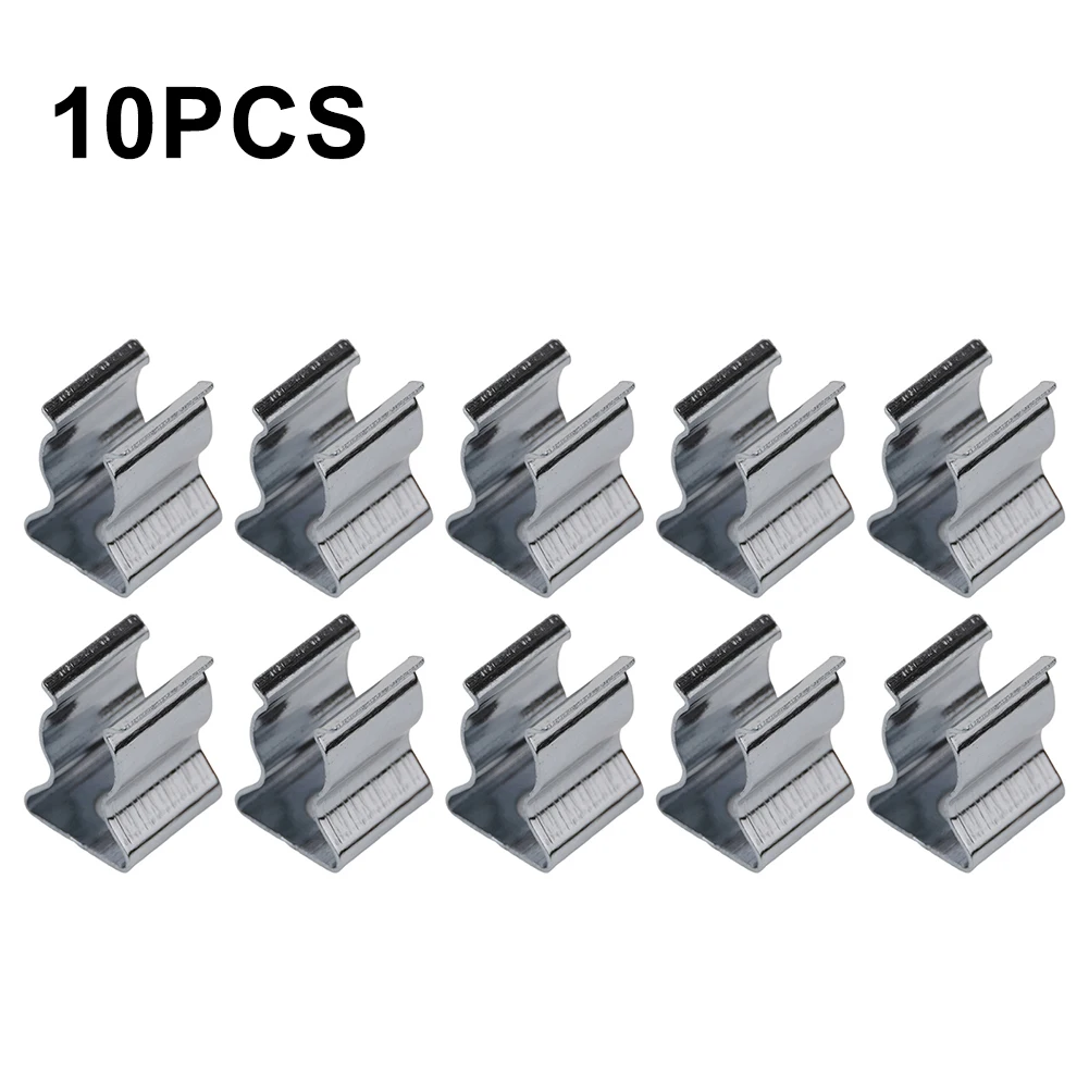 10pcs Spring Terry Tool Clips Sturdy 304 Stainless Steel Narrow Base Tool Spring Terry Clip Heavy Duty Tool Hangers Fasteners