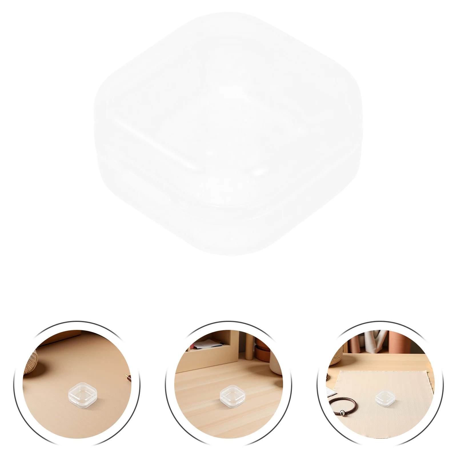 

12pcs Plastic Small Boxes Mini Transparent Pvc Storage Box For Crafts Snap-Tight Closure Clear Portable Organizer Home Office