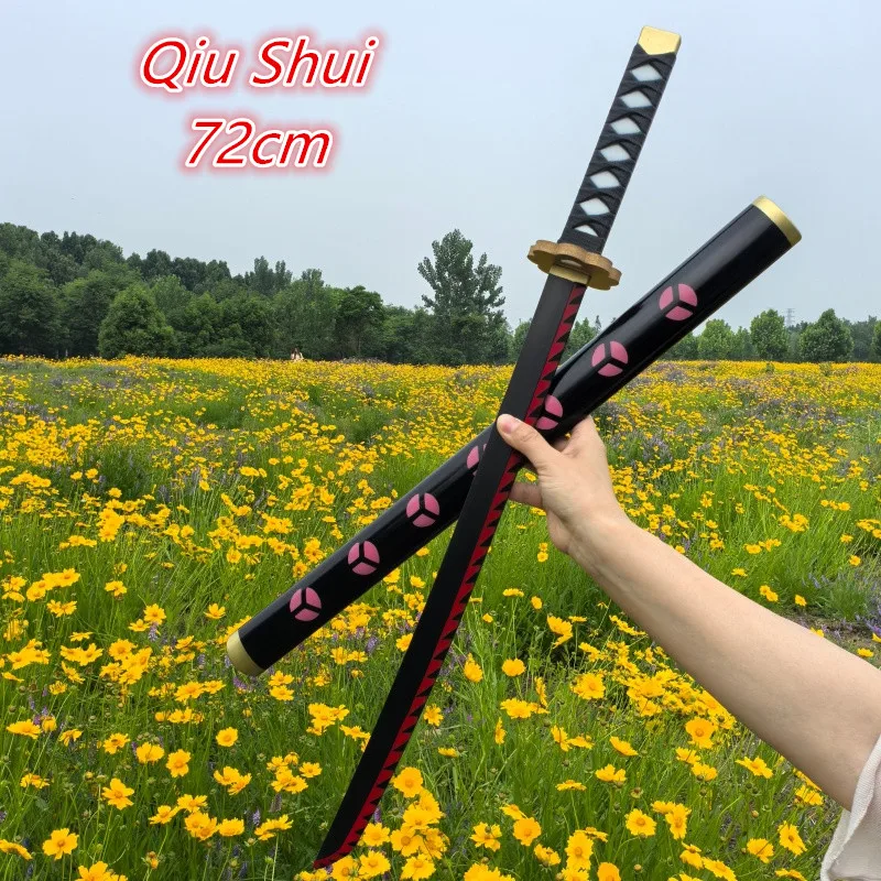 Espada Katana de 72cm em PU, réplica da katana japonesa de Roronoa Zoro, espada de brinquedo de anime em liga de borracha, adereço para cosplay.