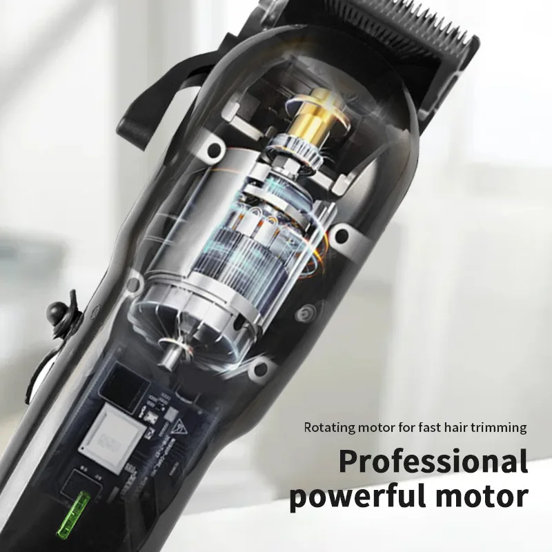 Waikil อุปกรณ์ตัดผมไร้สายสำหรับผู้ชาย, ที่ตัดขนไฟฟ้าใหม่หัวน้ำมันเครื่องตัดแต่งผมไฟฟ้าชาร์จ USB