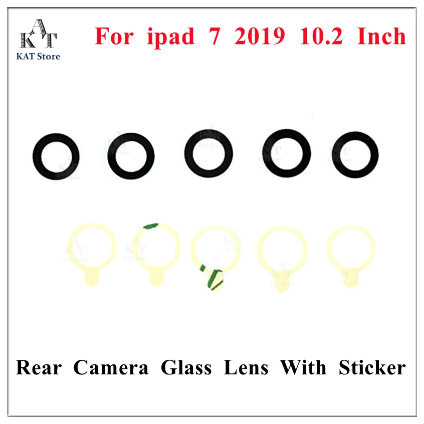 1Pcs New Rear Back Camera Glass Lens With Adhesive Sticker for Ipad 7 2019 7th Gen 10.2 Inch Replacement Parts