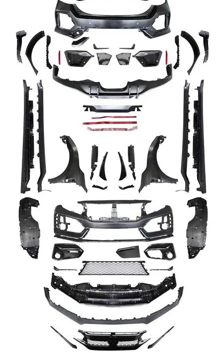 

PP Plastics Type R Wide Design Car Bumper Body Kit for Honda Civic Sedan 2016-2021