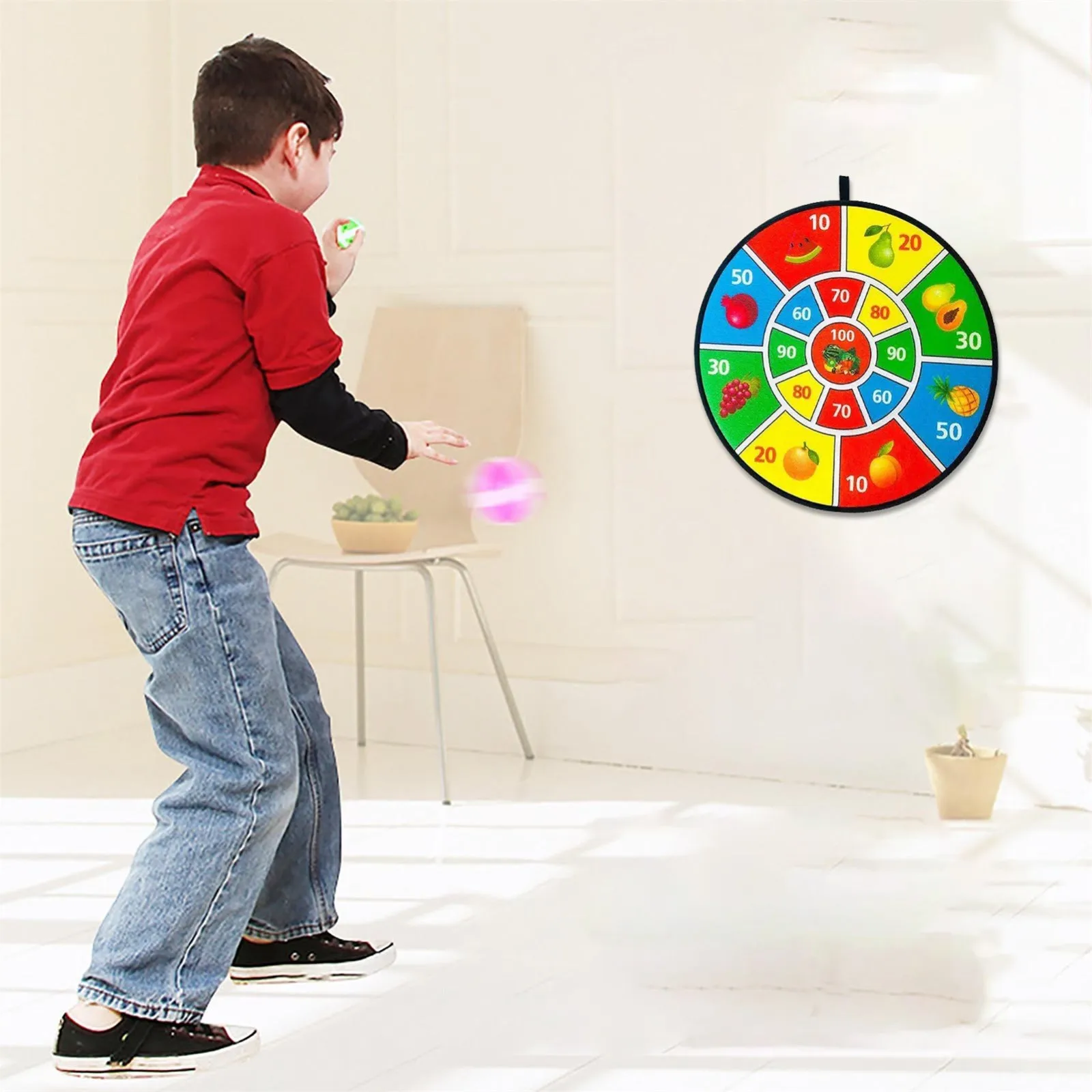 لزجة الكرة الأطفال رمي دارتبوارد 12 كرات لوحات اللعب الهدف الكرة الاطفال مجموعة داخلي الكرة لعبة الرياضة مصاصة حفلة الأسرة الرياضة #3