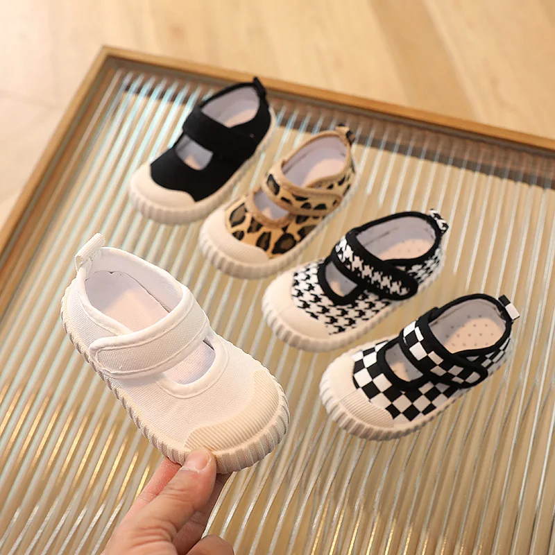 Pumps Girls Cloth Shoes Spring and Autumn Kindergarten Cloth Shoes Canvas Shoes Children\'s Princess Shoes Solid Bottom Soft