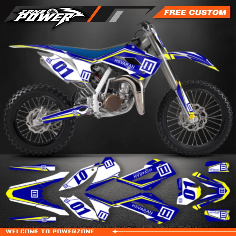 

Powerzone для Husqvarna TC85 TC 2014 2015 2016 2017 85cc пользовательские мотоциклетные графические фоновые наклейки наборы наклеек