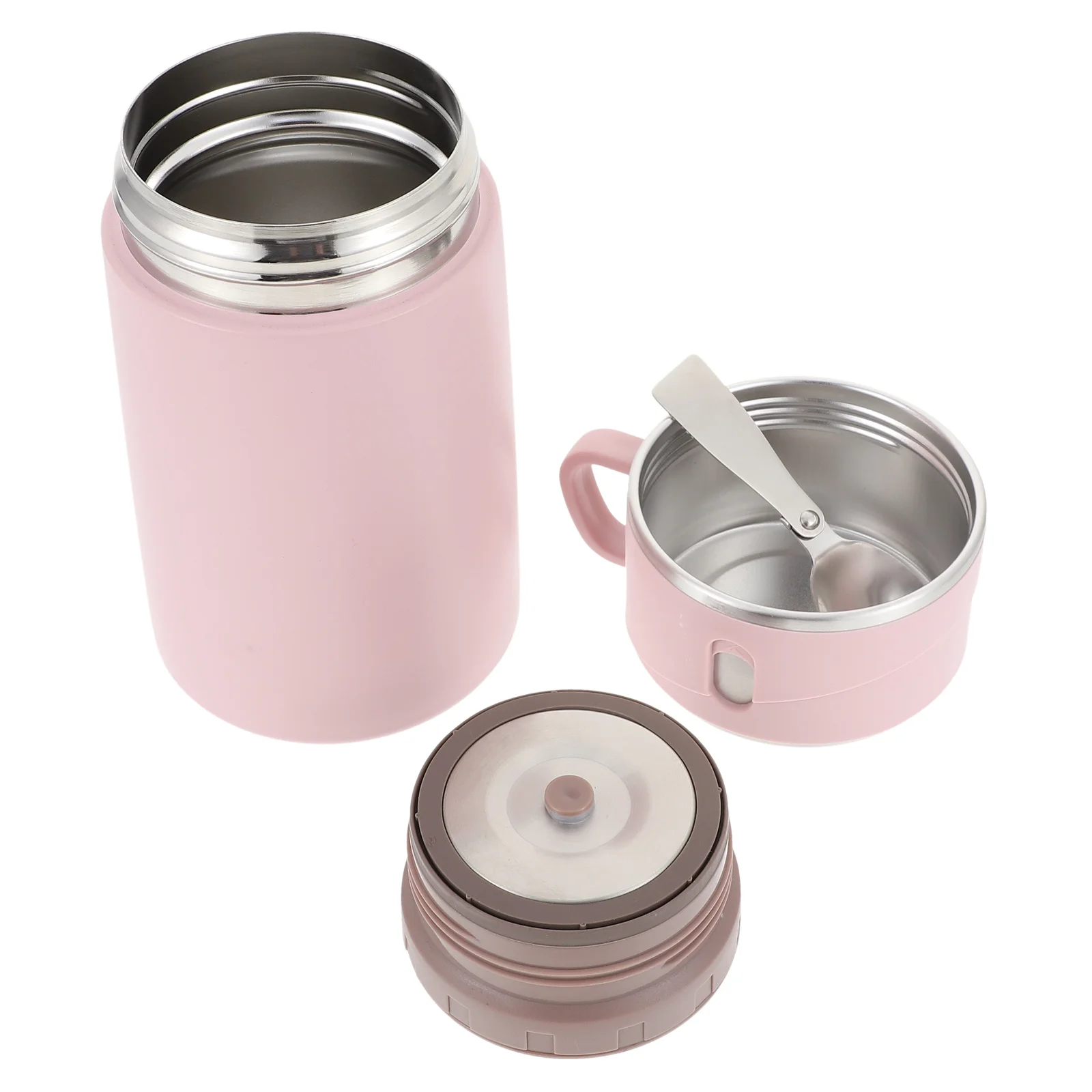 

1Set Insulated Porridge Cup Stainless Steel Food Container Leakproof Lid Portable Smoldering Soup Cup Breakfast Storage Jar