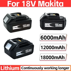 18V Lithium ion Battery Rechargeable Lithium ion Battery Compatible with Makita BL1860BL1830bBL1850bBL1840LXT-400 6Ah,12Ah,18Ah