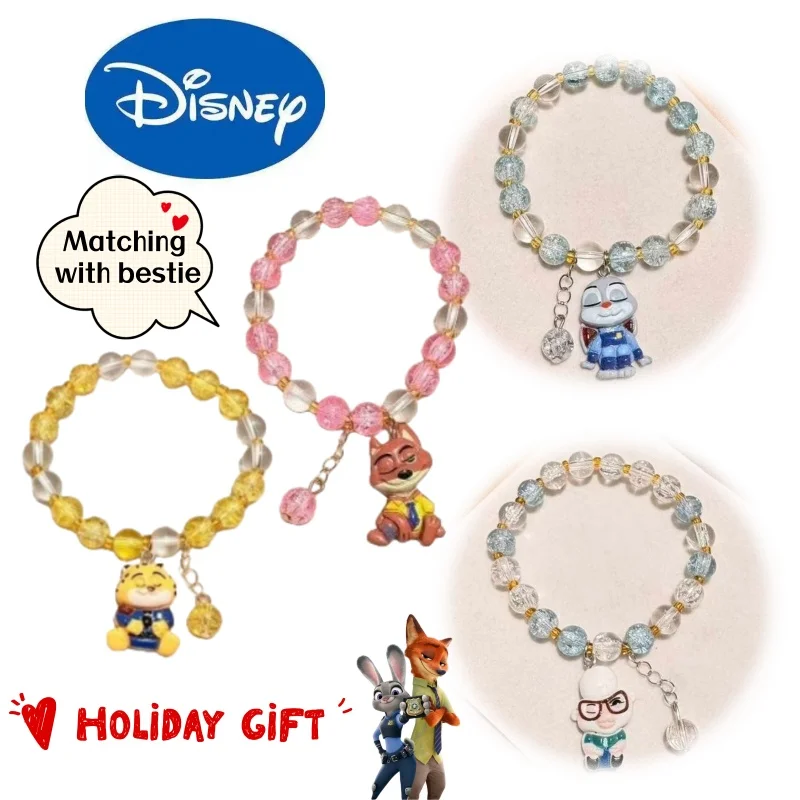 

Браслет Disney с Джуди Хоппс, Ником Уайлдом и ленивцем Бенджамином: яркие цвета, креативный дизайн, для студентов, в подарок девушке