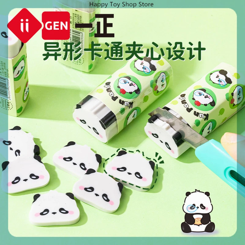 

Iigen Panda Cuttable Cartoon Eraser, Smudge-Free Rubber For Kids School Art & Kindergarten Prizes,Kawaii Student Gift Collection