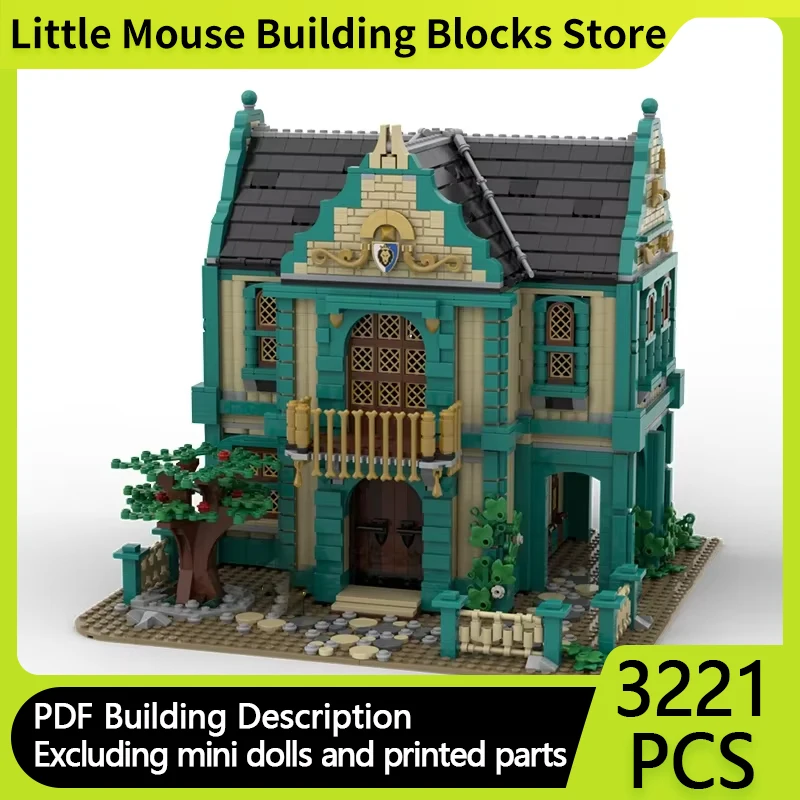 Medieval Street View Model MOC Building Bricks Colonial Bath House Modular Technology Gifts Holiday Assemble Children Toys Suit