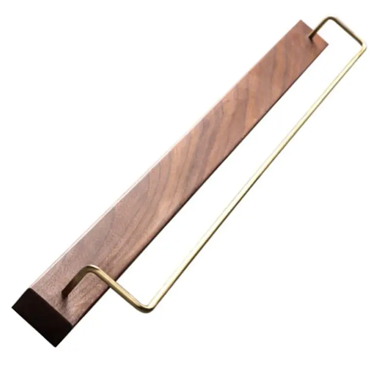 

A34R Wall Mounted Bathroom Towel Rack Large Solid Wood Towel Storage Bar Organizer Single Rod Holder Towel Rack Bathroom Storage