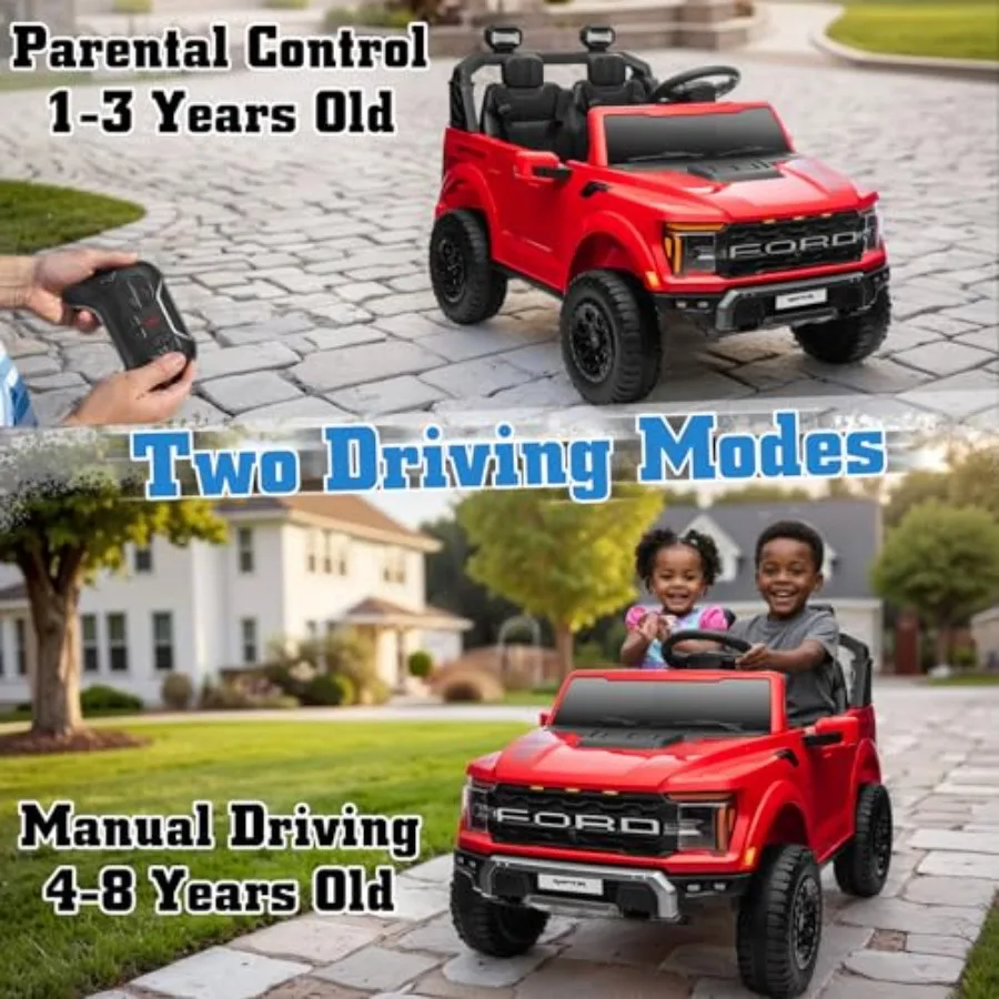 รถยนต์ไฟฟ้า 24V สำหรับเด็ก รุ่น F-150 Raptor ลิขสิทธิ์แท้ 2 ที่นั่ง พร้อมรีโมทคอนโทรล ระบบกันสะเทือน 4 ล้อ รุ่น LE