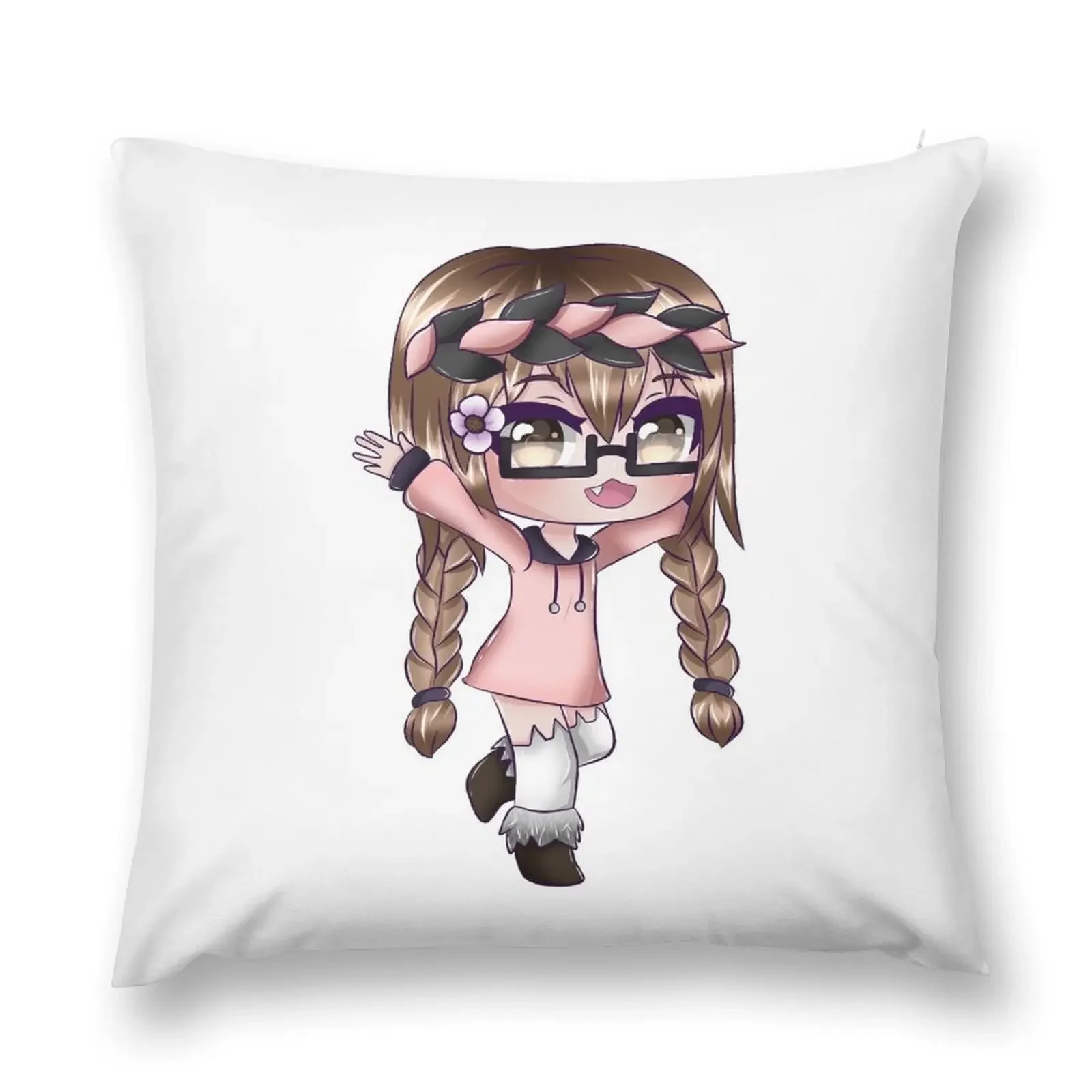 Cute Anime Girl - Gacha Edit Throw Pillow Luxury Cushion Cover Decorative Cushions pillow