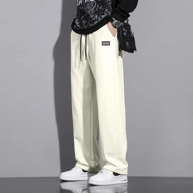 

Men's Casual Spor Straight Leg Pants Spring Autumn High Street Trendy Brand Loose Fit Long Breathable Polyester Fiber