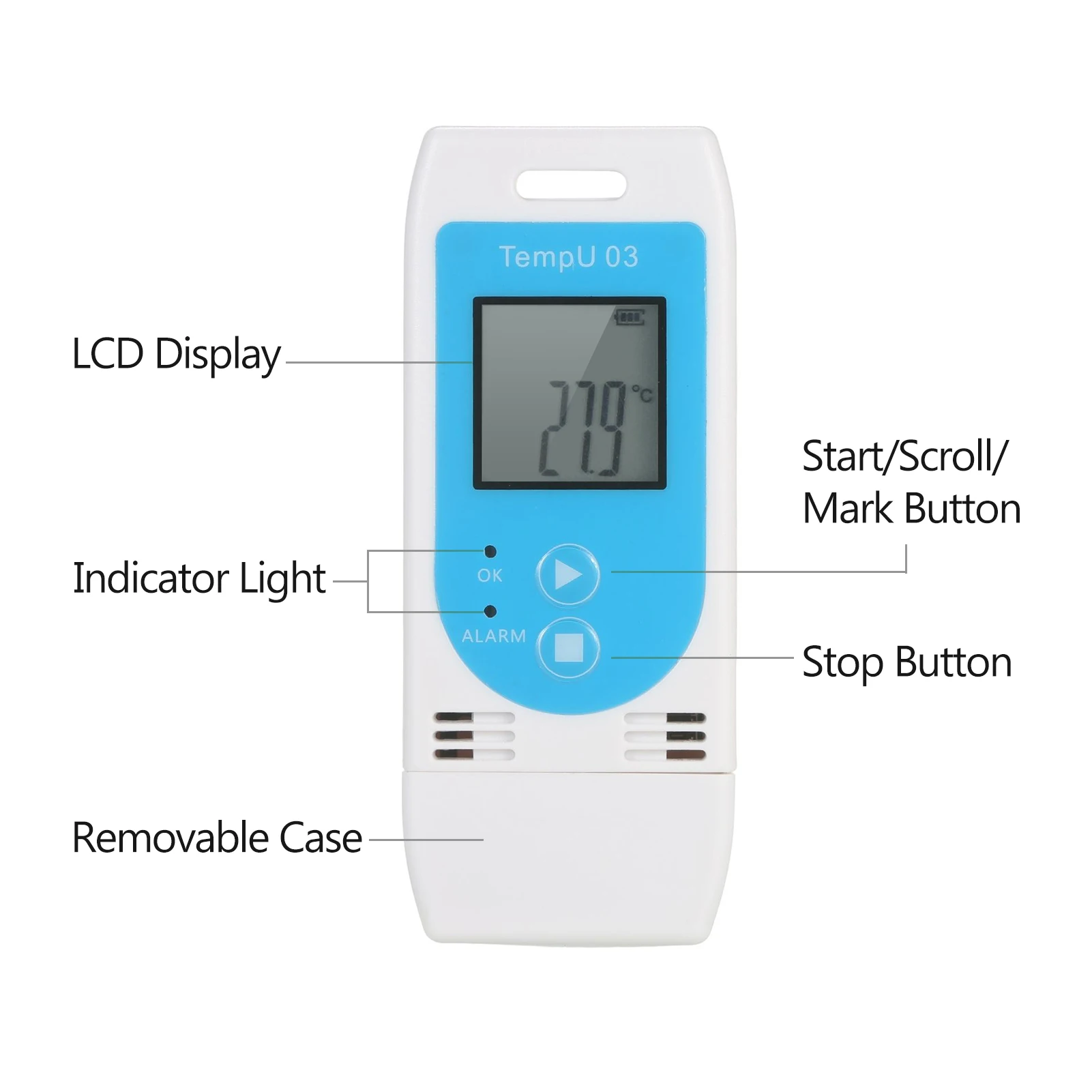 Picture 5: USB Temperature Humidity Data Logger Reusable RH TEMP Datalogger Recorder Humiture Recording Meter with 32,000 Record Capacity
