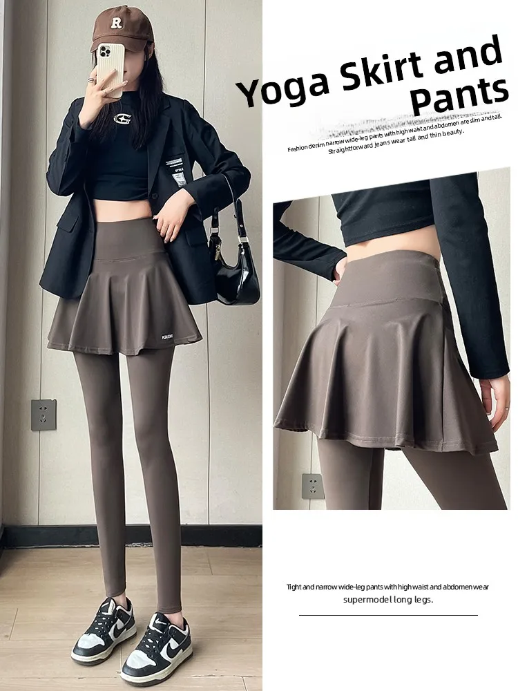 Ensemble de Sport de course pour femmes, tenue de Yoga, de course du matin, pantalon de Fitn, taille haute, Long, mélange de Nylon et de Spandex, scène décontractée