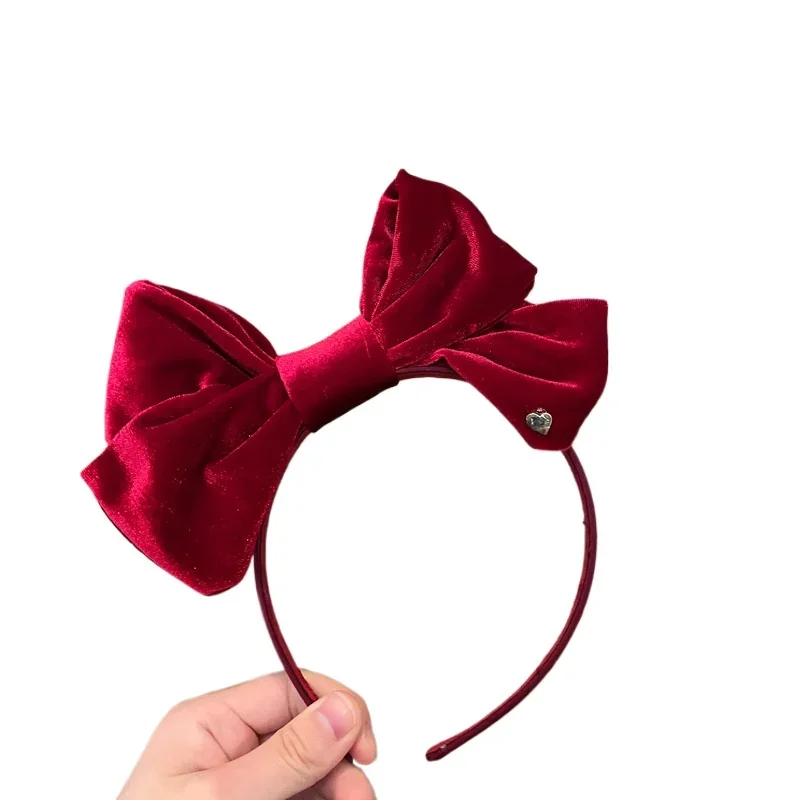 

Oversized velvet bow headband New Year's Christmas cute sweet children's headband