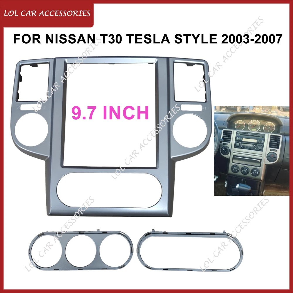 

9,7-дюймовый для Nissan T30 Tesla Style Автомобильный радиоприемник Android Стерео GPS MP5 Плеер Панель Корпус Рамка 2 Din Головное устройство Fascia Dash Cover