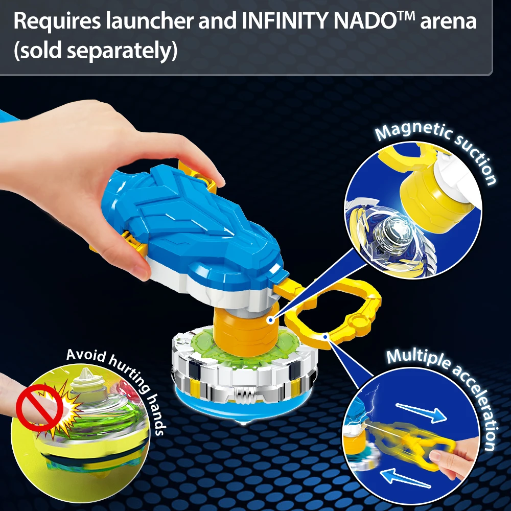 Infinity Nado 5 3-in-1 Stacking Nado Pack Ares Wings toupie Gyroscope Spinning Tops БейБлэйд Anime Kids Toys Birthday Gift