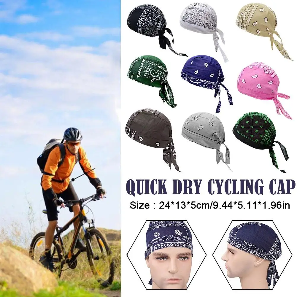 Breathable Cooling Bicycle Headscarf New Quick Dry Bandana Pirate Cap Helmet Liner Cycling Hat Headband For Men And Women