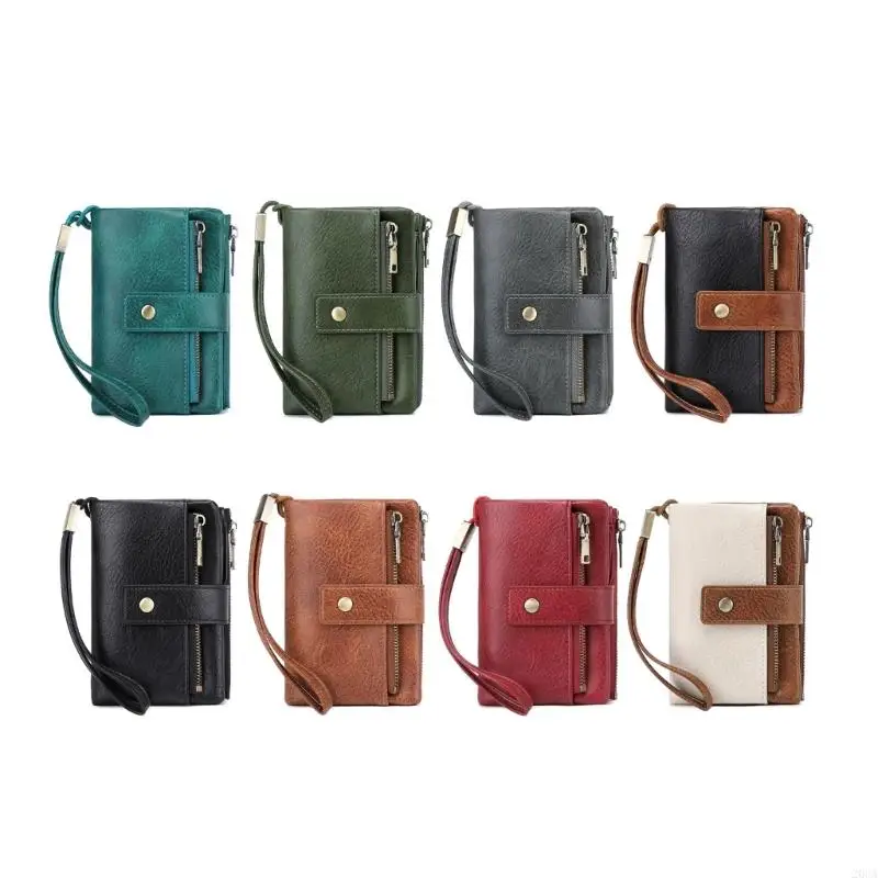 

Women’s Wallet,Thin Rfids Blocking Leather Wallet Credit Card Holder Large Capacity Travel Wallet with Zippers Pocket 20CA