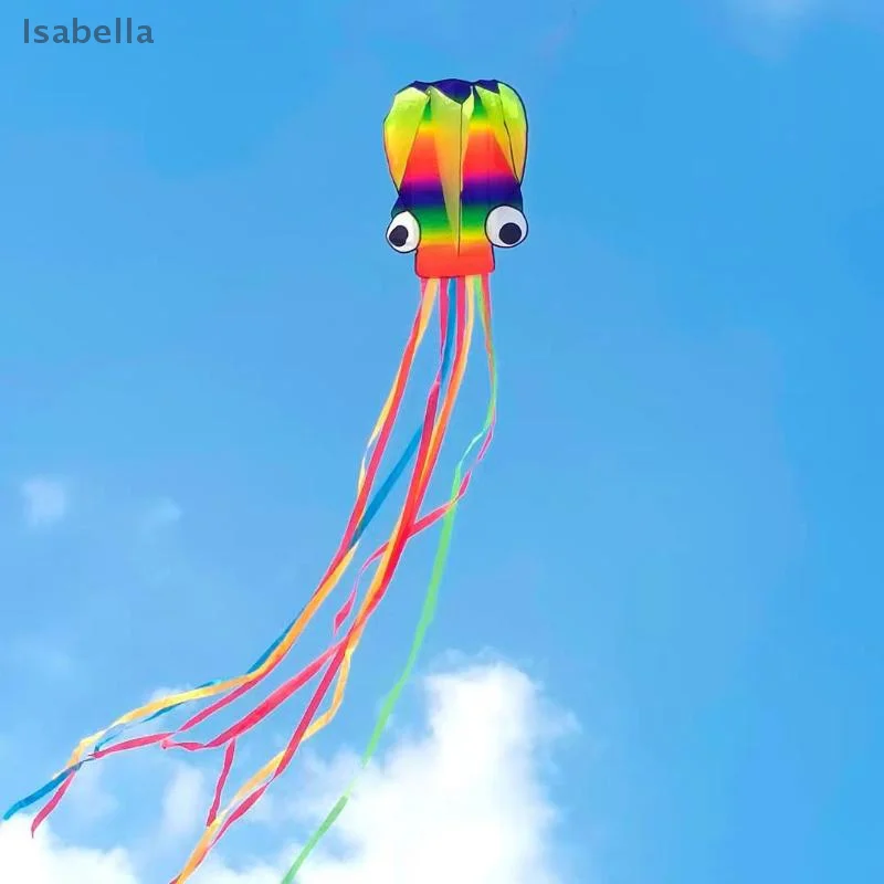 ★ ★ ★ Arco-íris colorido polvo 3D pipa macia 4m pipa gigante com linha de pneu de 100m brinquedos ao ar livre