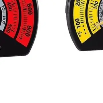 2pcs Magnetic Stove Thermometer Bimetallic Dial= Gauge For Log Burners And Pellet= Stoves, 0-500°C Heat Indicator With Hook