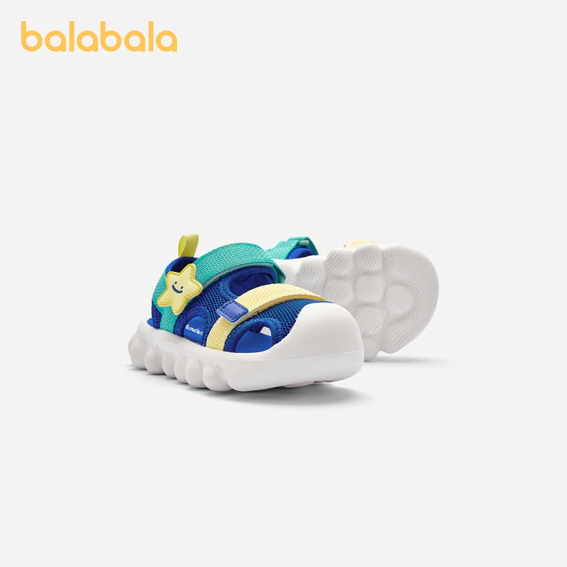 Balabala Kid Shoes Boys Girls Sports Sandals Baby Toddler Soft Sole Sweat-Absorbent Comfortable Breathable 2024 Summer New Shoes