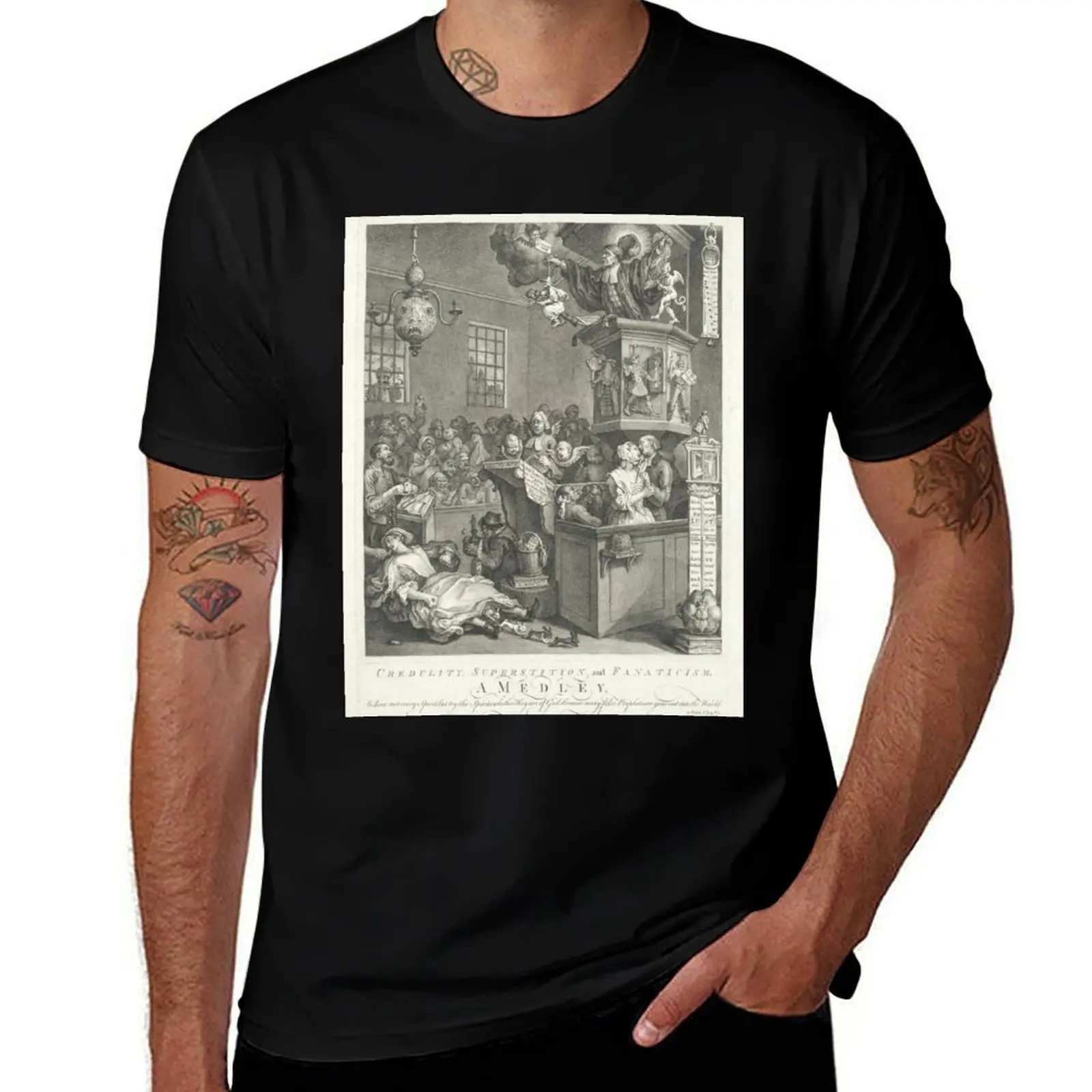 Credulity, Superstition and Fanaticism, A Medley - William Hogarth (1697-1764) - engraving T-Shirt Plus Size Loose Fit T-Shirt