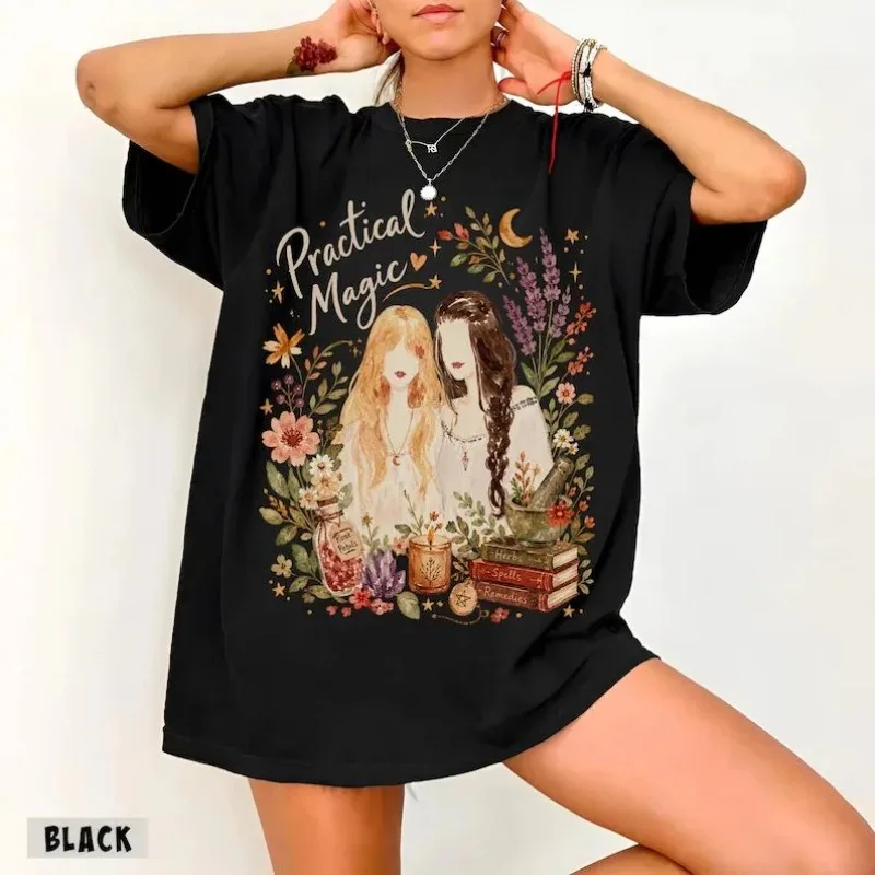 Practical Magic Watercolor Shirt Owens Sisters Tee Sally Gillian Tshirt Halloween Topoversized t shirt women t shirt