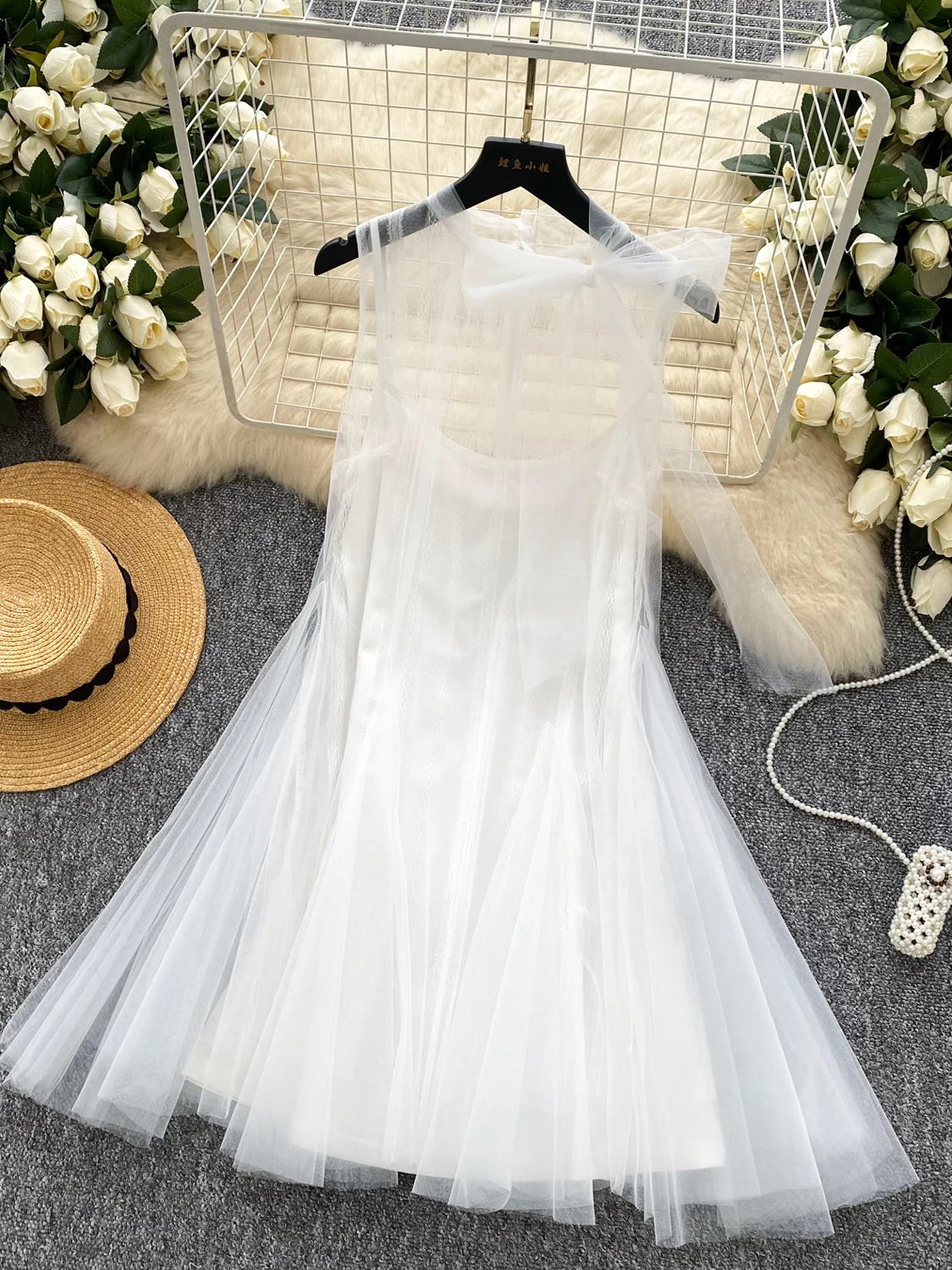 

Summer Fairy Puffy Skirt Off-oulder Svel Waist-Cinched Me Dr with Csole Base Layer Women's Faion Set