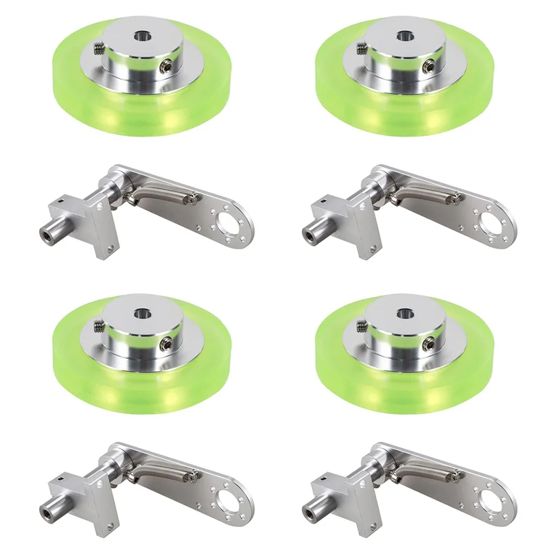 4 Stück 200 mm Aluminium-Polyurethan-Industrie-Encoder-Rad Messrad mit Typ 20 mm Aluminium-Encoder-Halterung-B61B