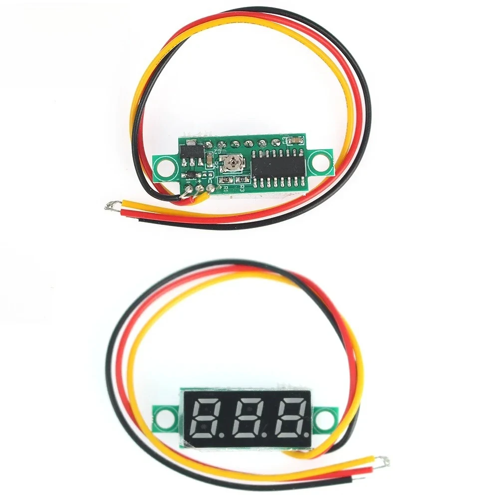 

DC 0-100V LED Digital Display Voltmeter 0.28 Inch Mini Voltage Tester Red/Yellow/Green/Blue Display Meter Detector Monitor Tools