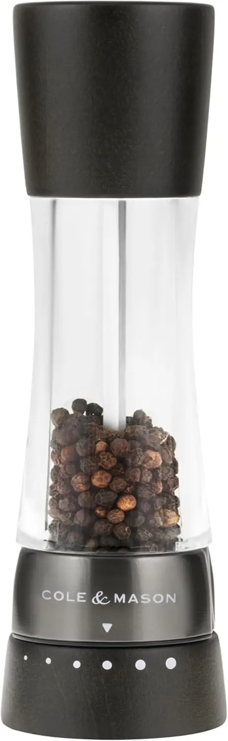 

Derwent Pepper Mill - Gourmet Precision Pepper Grinder - Refillable Seasoning and Spice Tools - Adjustable Black Pe