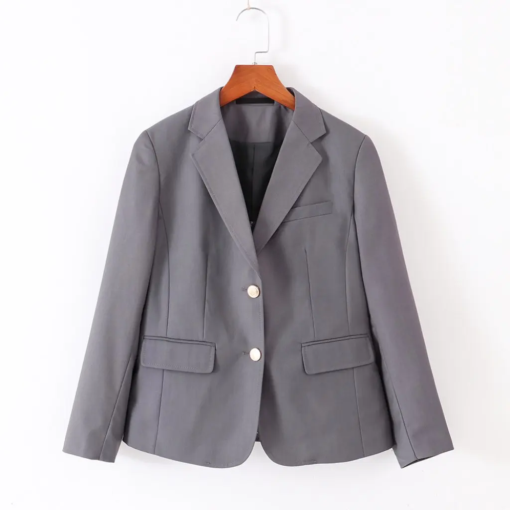 

Women's Small Suit Jacket Spring Autumn Fashion British Campus Style JK Uniform Casual Business Coat for Ladies