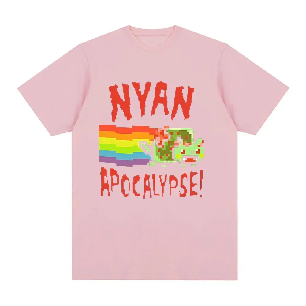 Nyan Rainbow Cat Lustiges Meme T-Shirt Herren Damen Kleidung Mode Lässige T-Shirts Kawaii Harajuku Kurzarm T-Shirts Streetwear – Detail 6