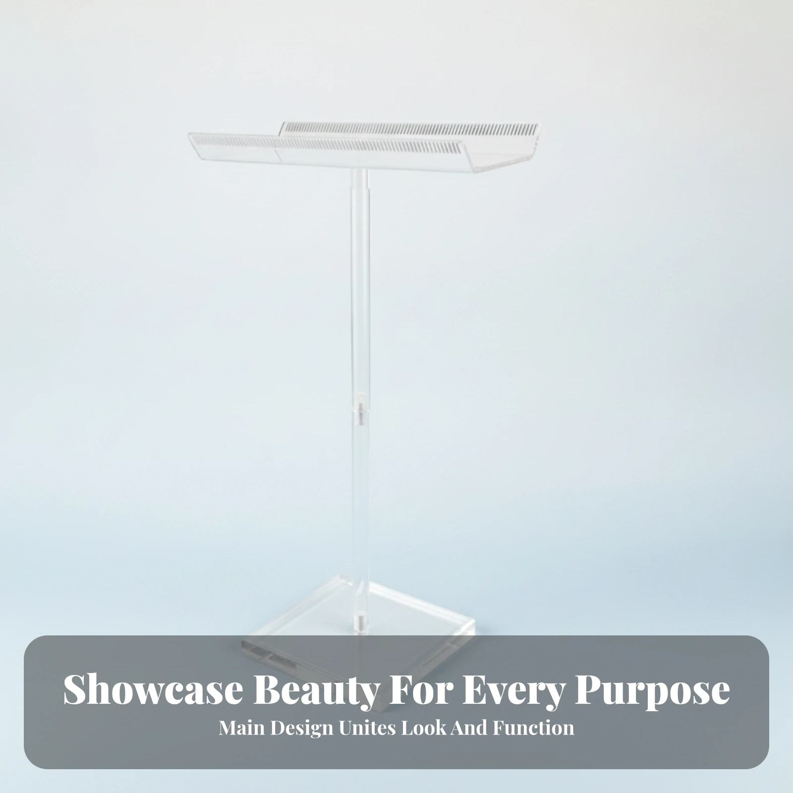 Acrylic Hairpiece Stand Freestanding Transparent Hairpiece Stand