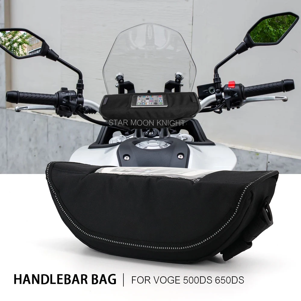

Motorcycle Accessories Handlebar Waterproof bag For Voge 500 650 DS 500DS 650DS Handle Bar Bag Spandex Storage Travel Tool bag
