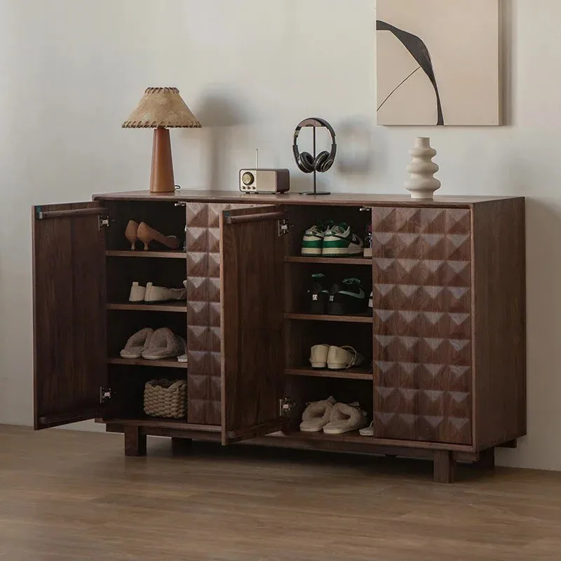 유니버설 심플 신발장 모던 솔리드 우드 노르딕 캐비닛 블랙 신발 스탠드 모던 스토리지 자파테로 라운지 스위트 가구
