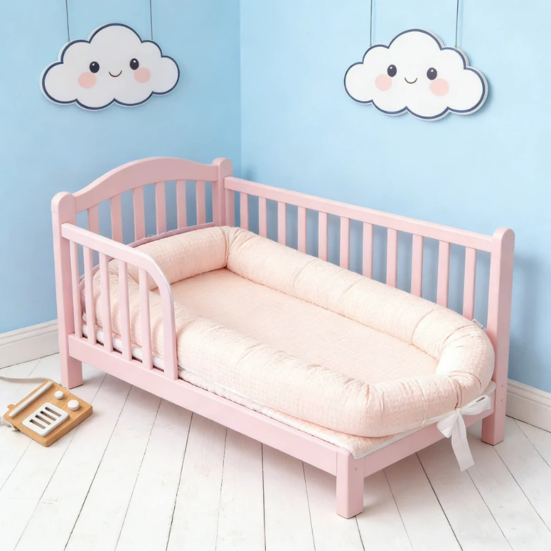 

Новая легкая и компактная детская кроватка-люлька 2026 года, переносная, в стиле сумки через плечо, для путешествий и прогулок на природе