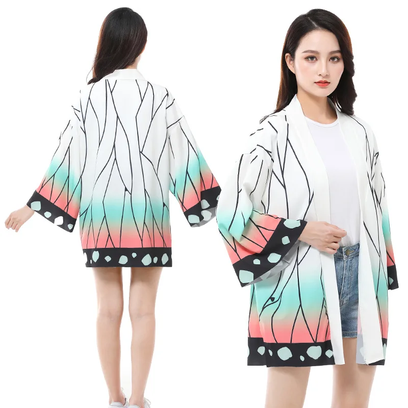 هالوين/عيد الميلاد شبح بليد أنيمي ريشة محبوك كيمونو معطف المطبخ الفحم Zhilang دعوى البشكير أنيمي عباءة منامة