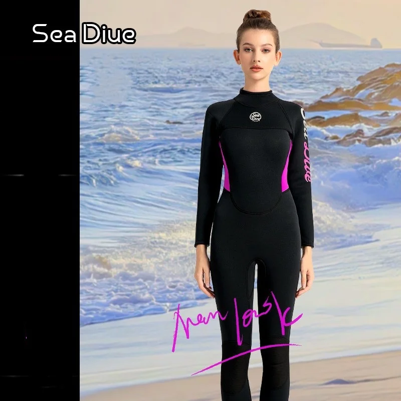 

3MM Women Neoprene Long Sleeve Keep Warm Spearfishing Kayaking Swim WetSuit Scuba Full Body Snorkeling Drifting Diving Suit