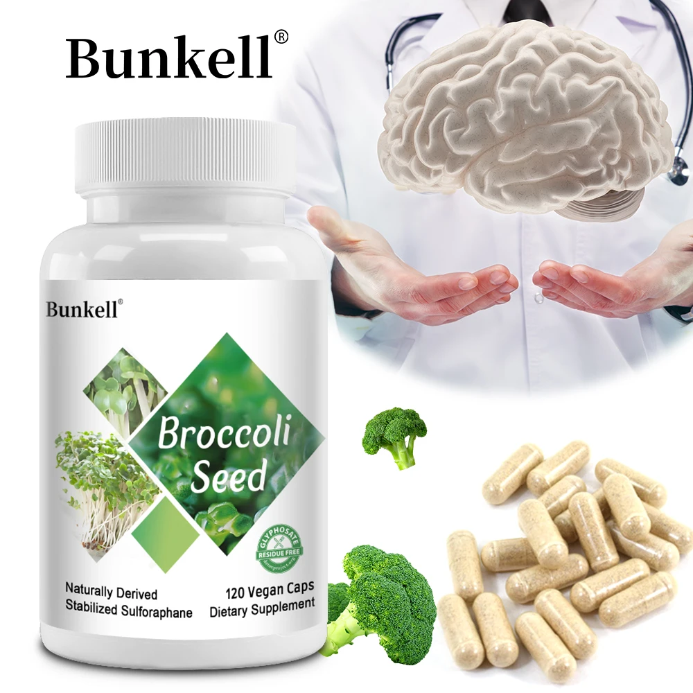 

Капсулы с экстрактом семян брокколи 650 мг - стабилизированный сульфорафан 10% SGS, антиоксидант, средство против свободных радикалов, поддержка глютатиона