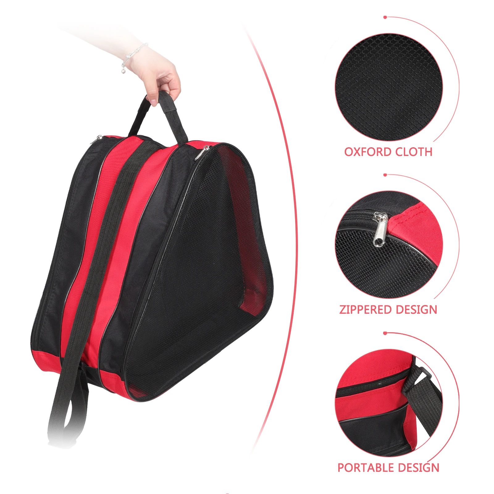 

2pcs Roller Skates Bag Skate Storage Case Zipper Ice Skating Shoe Holder Portable Travel Pouch for Inline