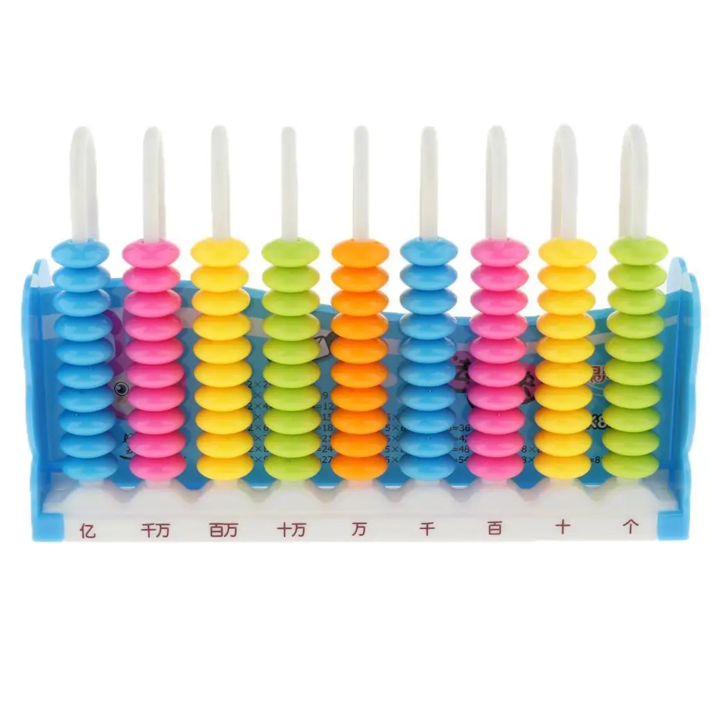 Contando contas matemática brinquedo para crianças, coelho dos desenhos animados, ábaco, crianças, 9-Arch