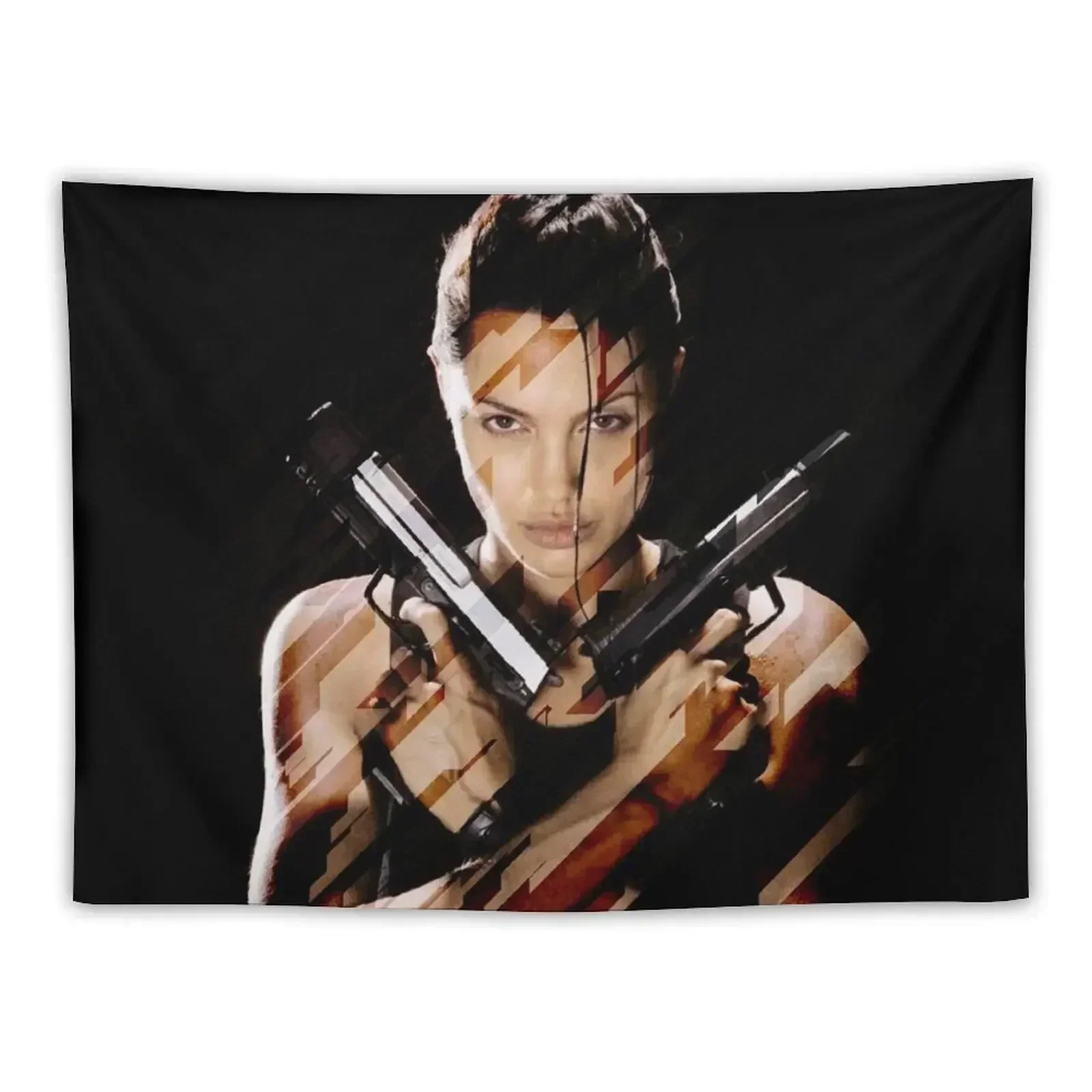 

Lara Croft - Tomb Raider - Angelina Jolie Tapestry On The Wall Anime Decor Cute Decor Tapestry