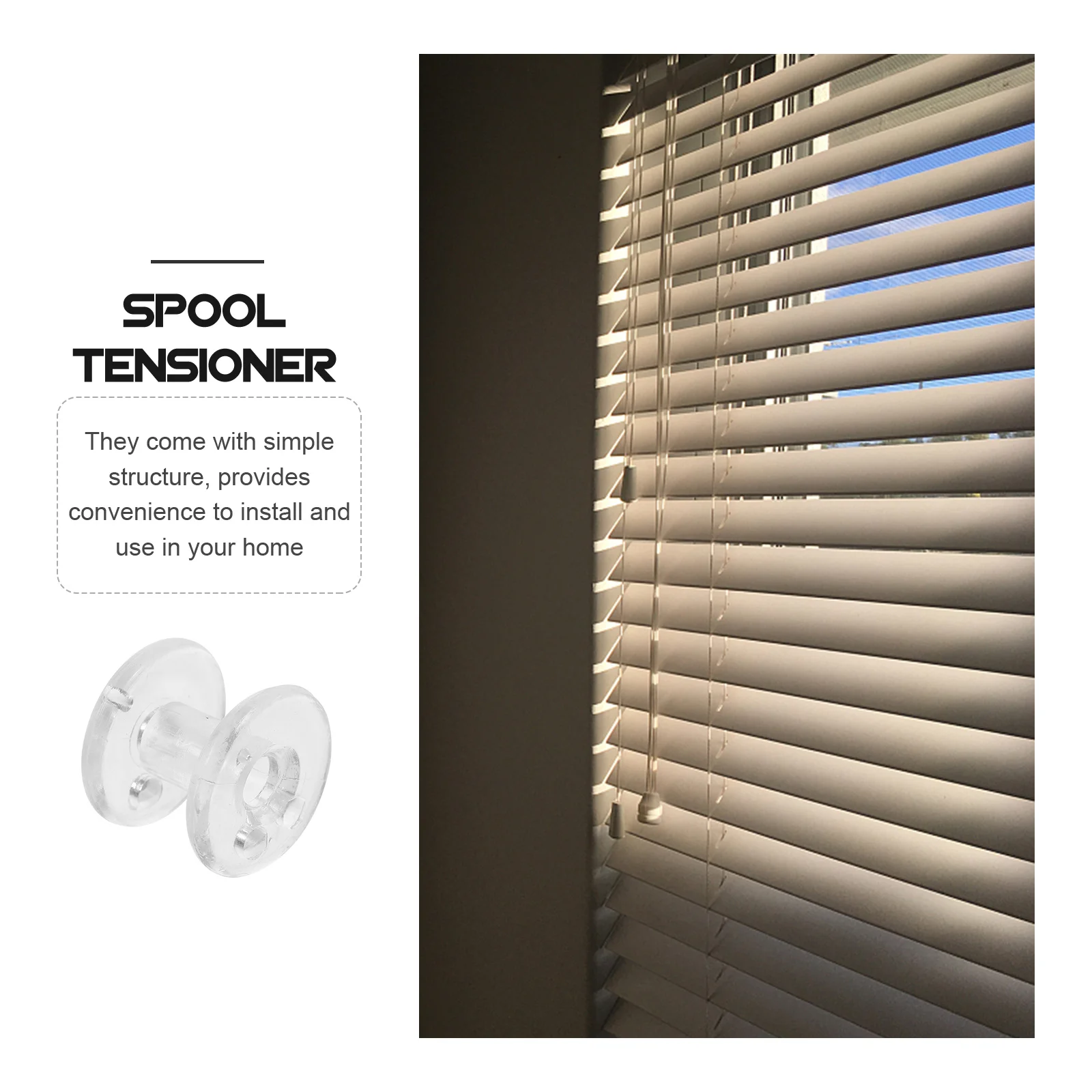 

20Pcs Blind Accessories Pleated Shade Hold Downs Spool Transparent Plastic Curtain Parts Replacement Window Covering Hardware