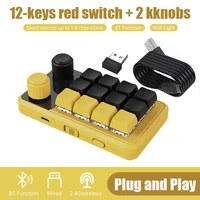 Teclado con perilla personalizada Macro de programación RGB, 3 teclas, copia de pasta, Mini botón, teclado para juegos de Photoshop, Macropad mecánico Hotswap