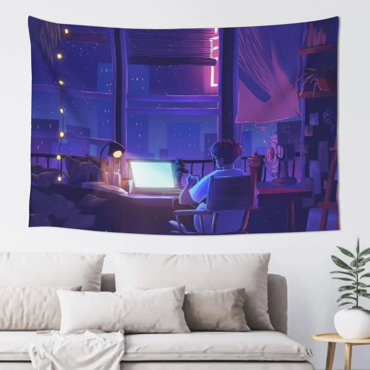 

all these late nights Tapestry Wallpaper House Decorations Wall Coverings Room Decor For Girls Tapestry
